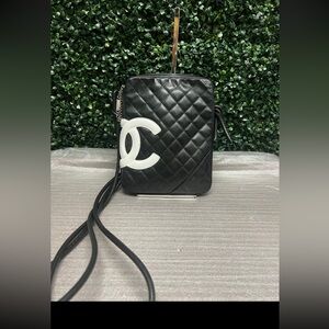 Chanel Cambon Ligne Black Calfskin Shoulder Crossbody Bag
